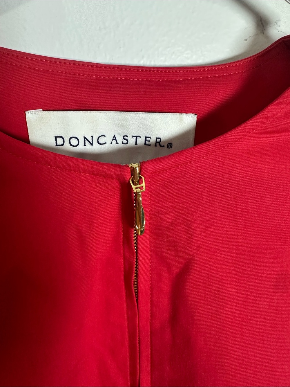 Y2K Vintage Doncaster Red Women's Collarless Jacket and skirt suit set size 8 - Picture 12 of 13